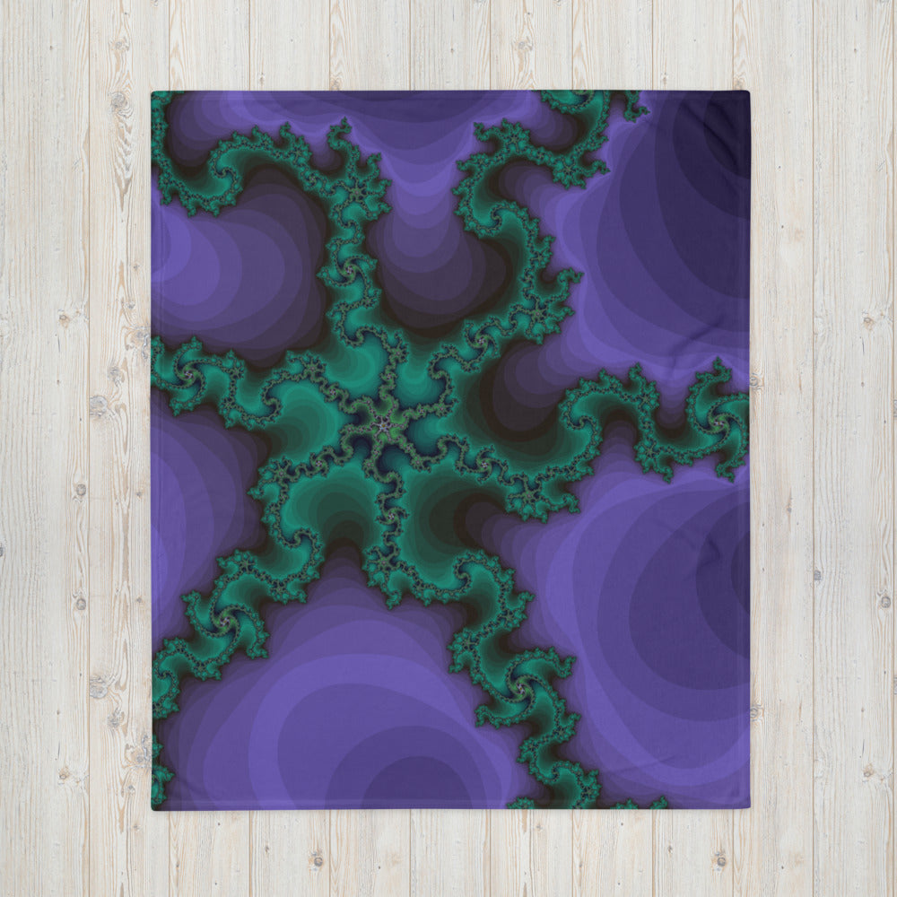 Throw Blanket Octopus Fractal