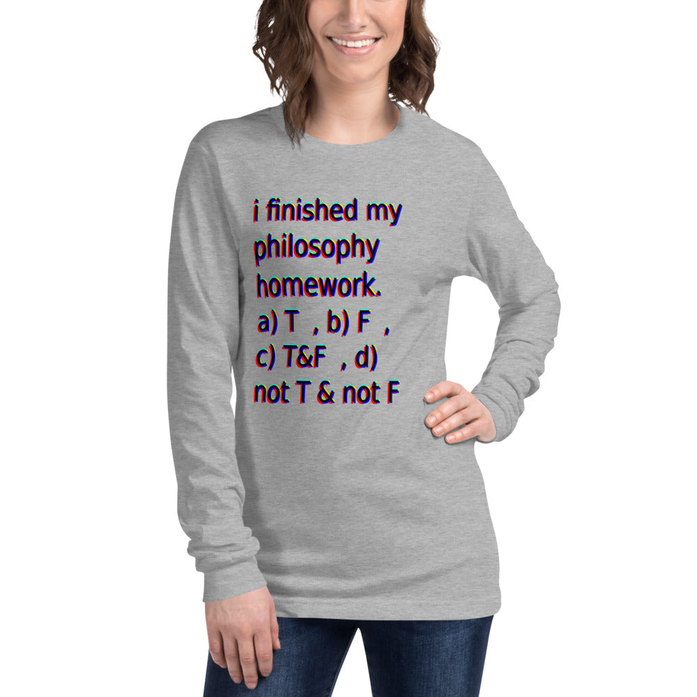 Unisex Long Sleeve Tee Philosotee