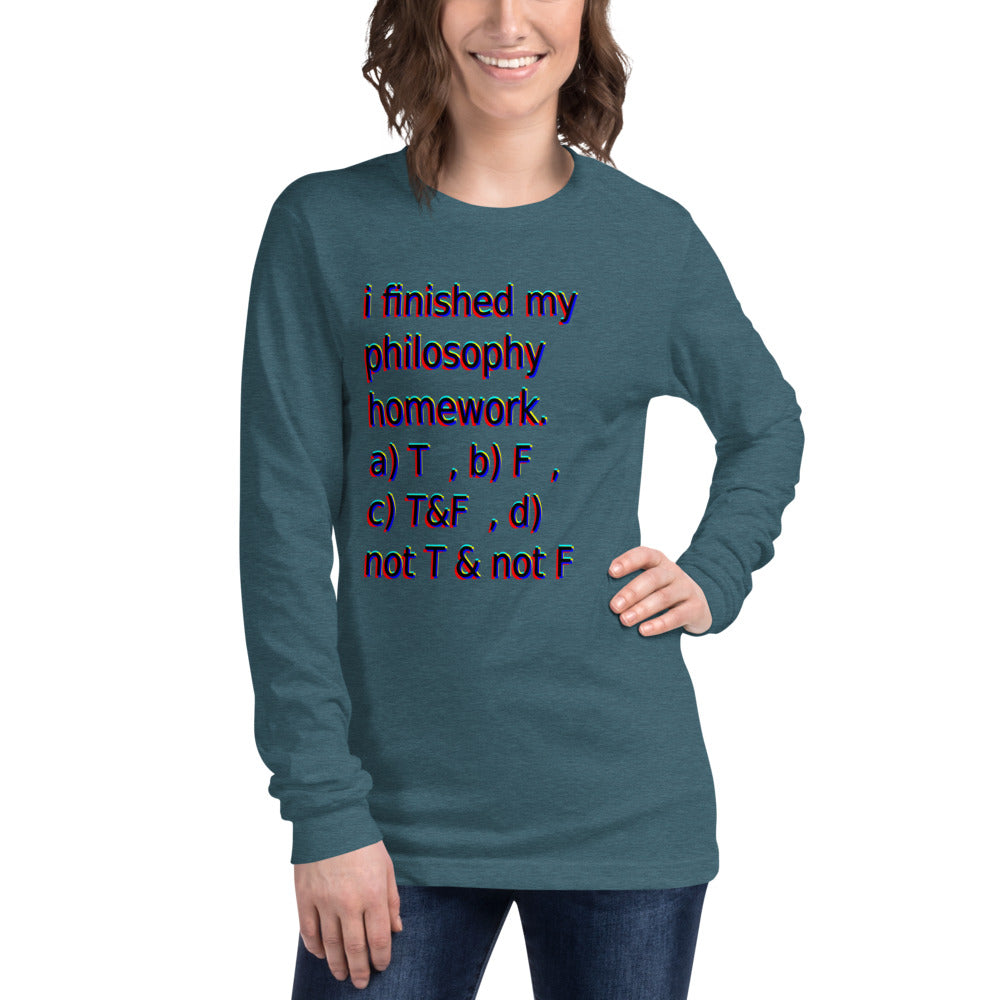 Unisex Long Sleeve Tee Philosotee
