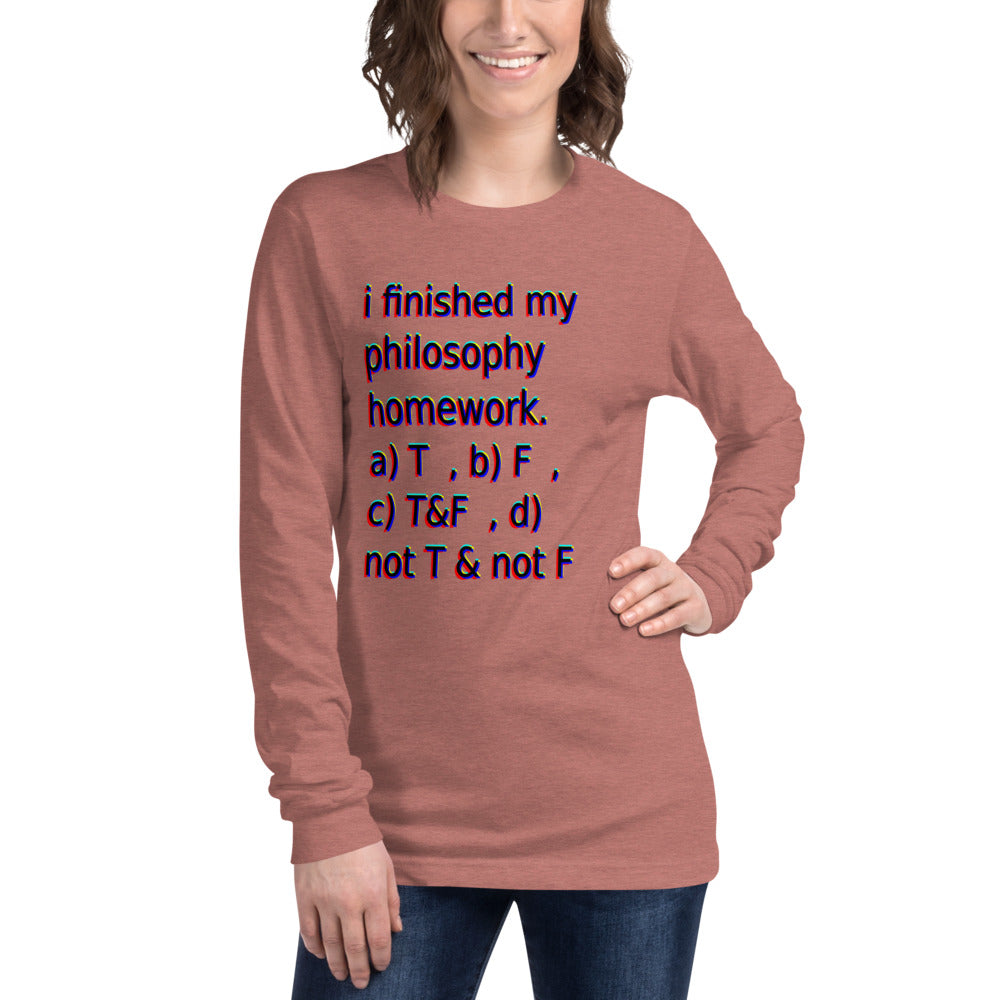 Unisex Long Sleeve Tee Philosotee