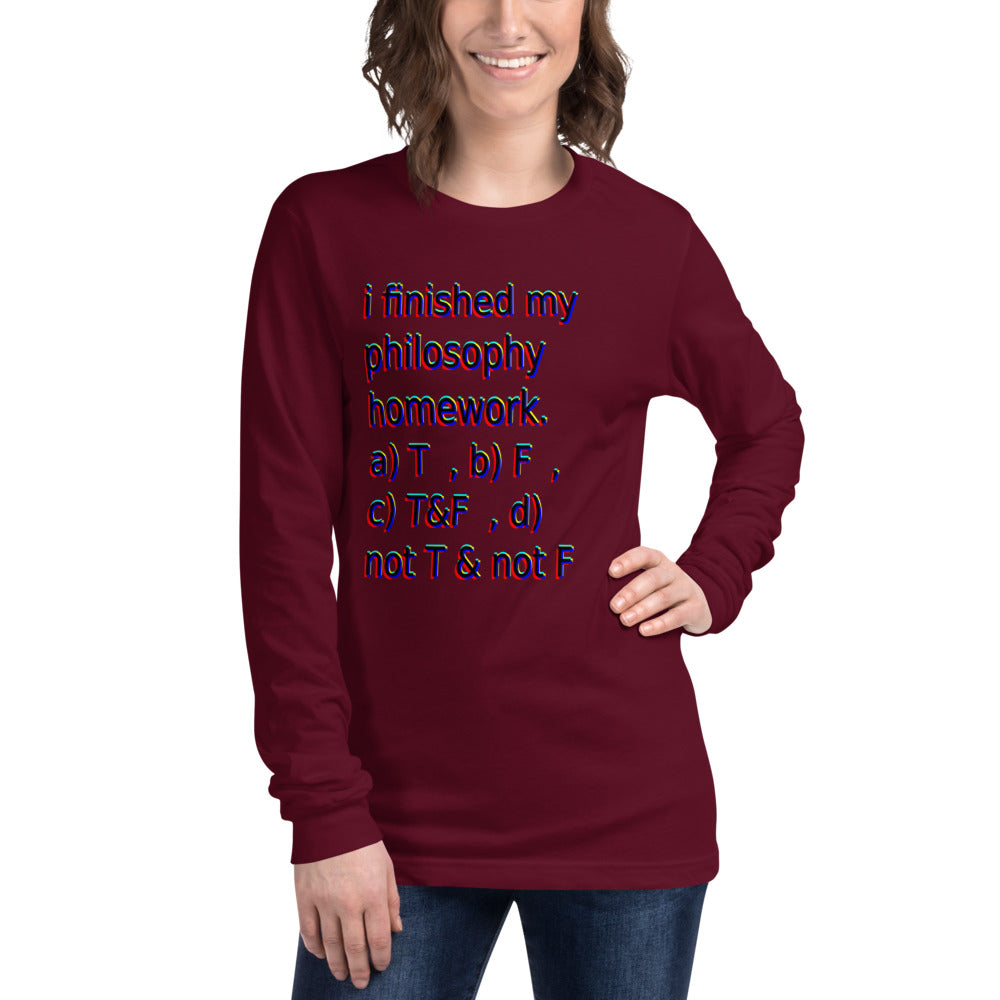 Unisex Long Sleeve Tee Philosotee