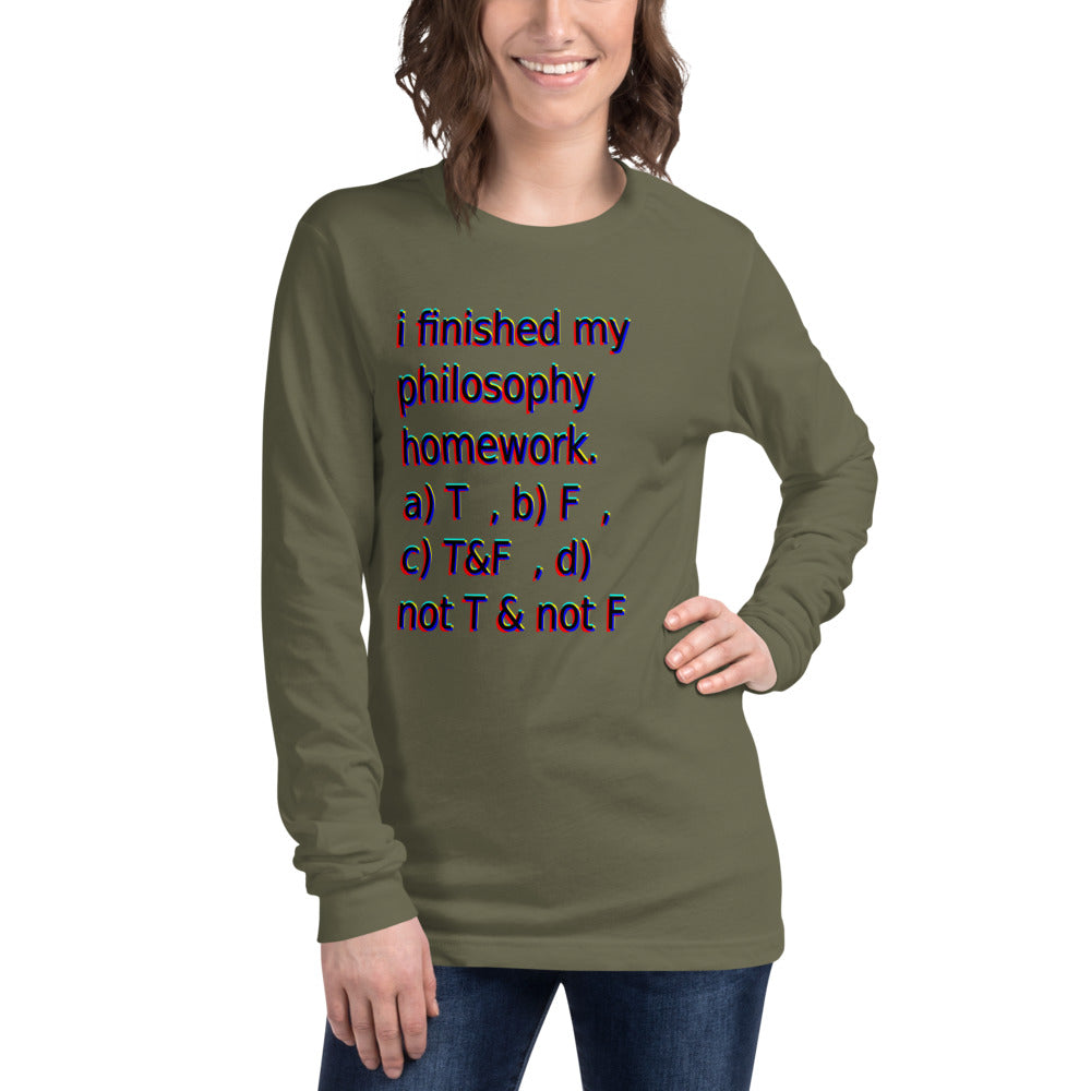 Unisex Long Sleeve Tee Philosotee