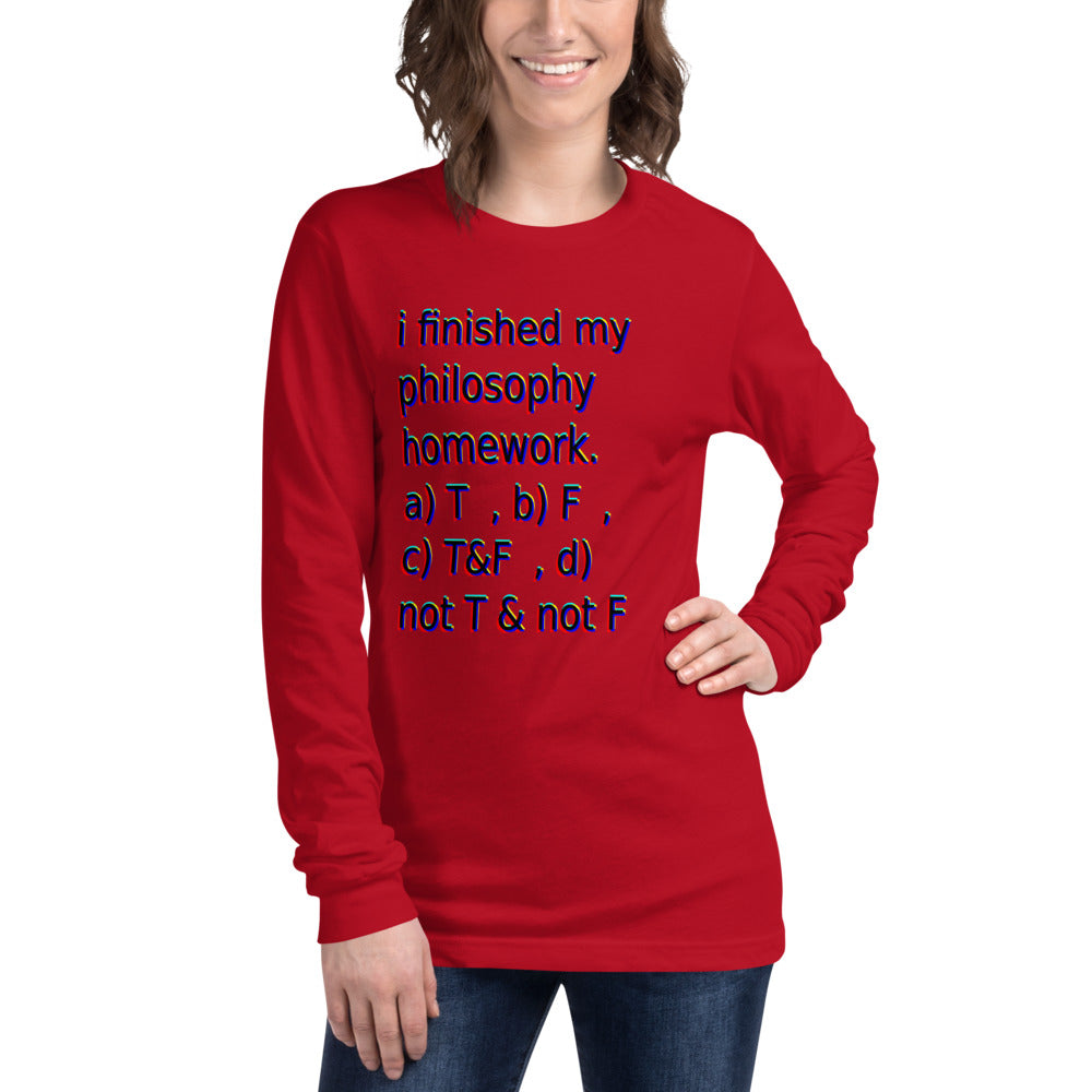 Unisex Long Sleeve Tee Philosotee