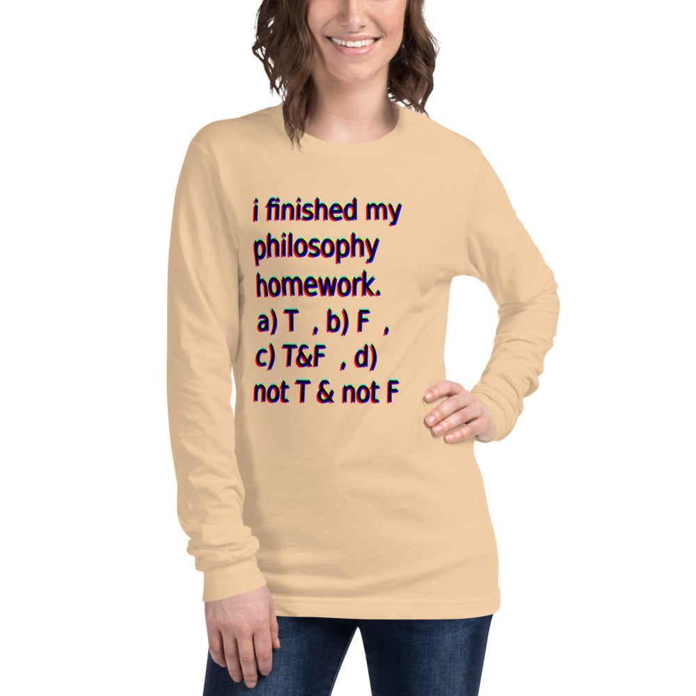 Unisex Long Sleeve Tee Philosotee