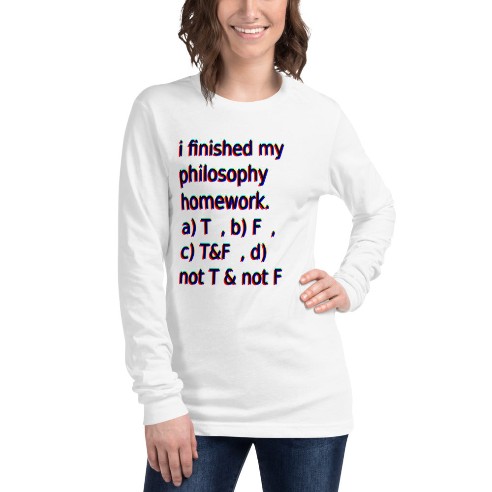 Unisex Long Sleeve Tee Philosotee