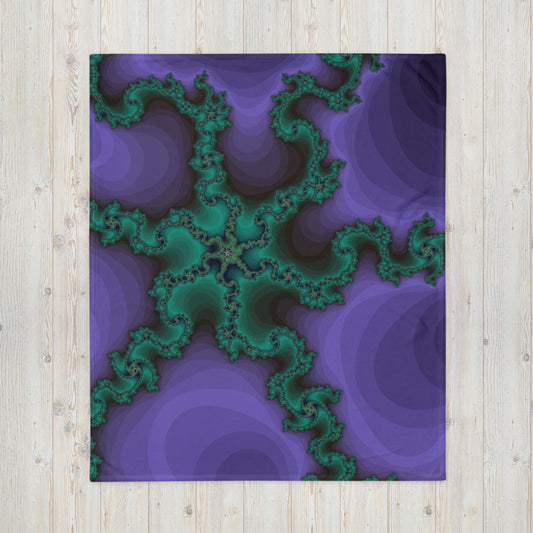 Throw Blanket Octopus Fractal
